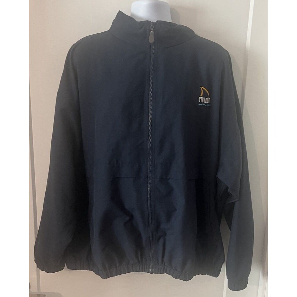 Greg Norman Tiburon Windbreaker Jacket Full Zip Embroidered Logo Naples Size 2XL